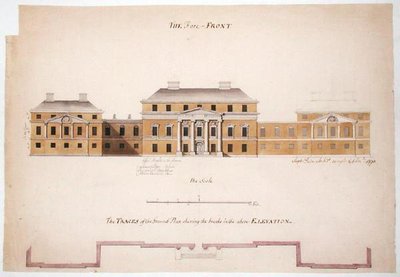Ground Plan and Elevation for a Villa, 1763 by Stephen Riou